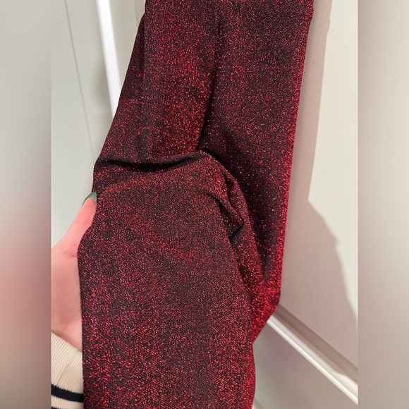 Red Sparkle Glitter Holiday Party Dress - Size S - Picture 4 of 5